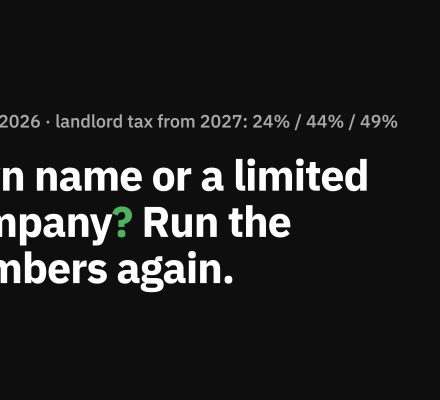 Own name or a limited company? Landlord tax from 2027: 24%, 44% and 49%